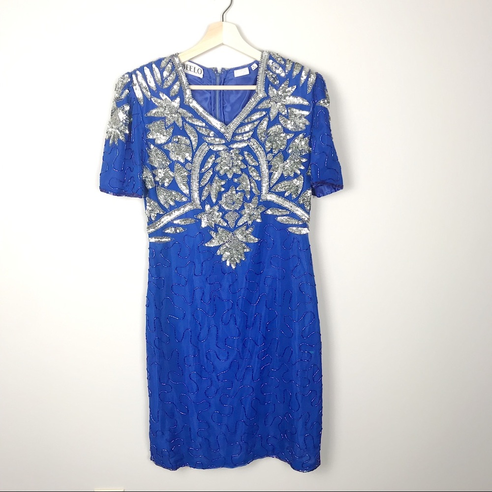 VTG Royal Blue Sequin Sweelo Dress